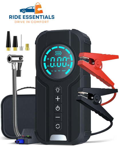 Ride Essentials™ 4 In 1 Car Jump Starter with Air Compressor