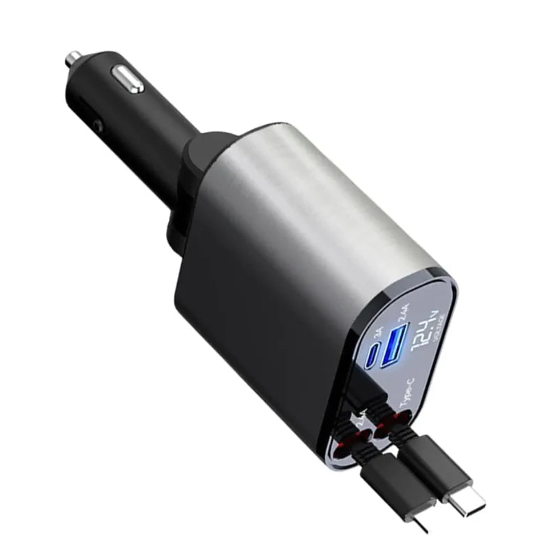 4 In 1 Fast Retractable Car Charger